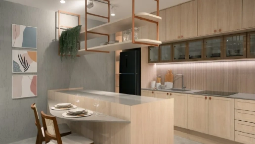 Integração e funcionalidade: cozinhar sem perder o contato com familiares e convidados. Foto: Roberta Gewehr